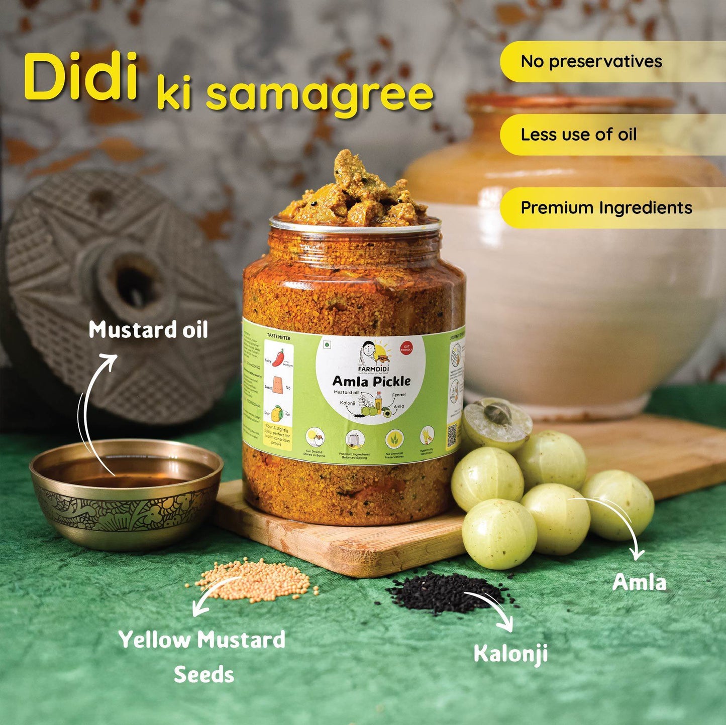 Amla Pickle | Amla ka Achar - www.farmdidi.com