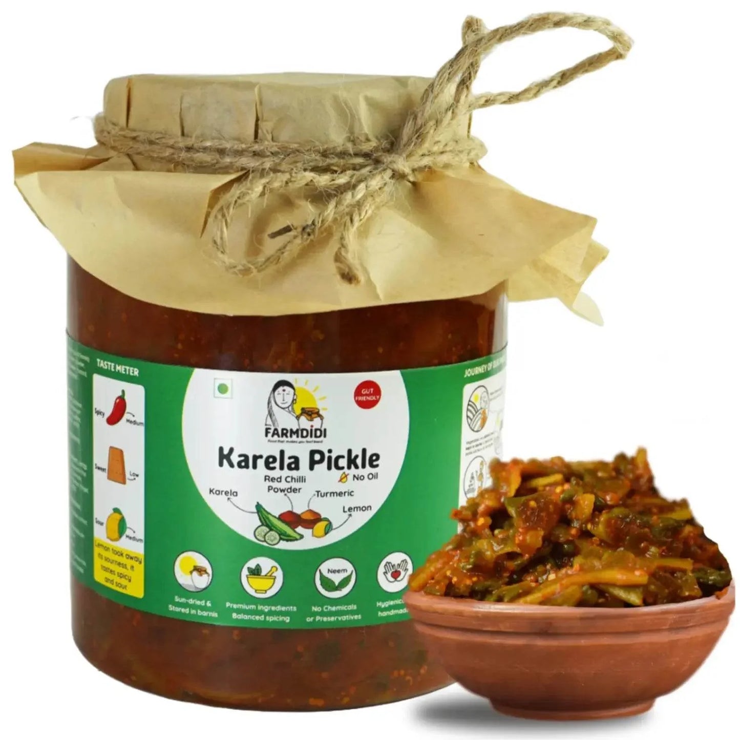 Bitter Gourd Pickle | Karela ka Achar - www.farmdidi.com