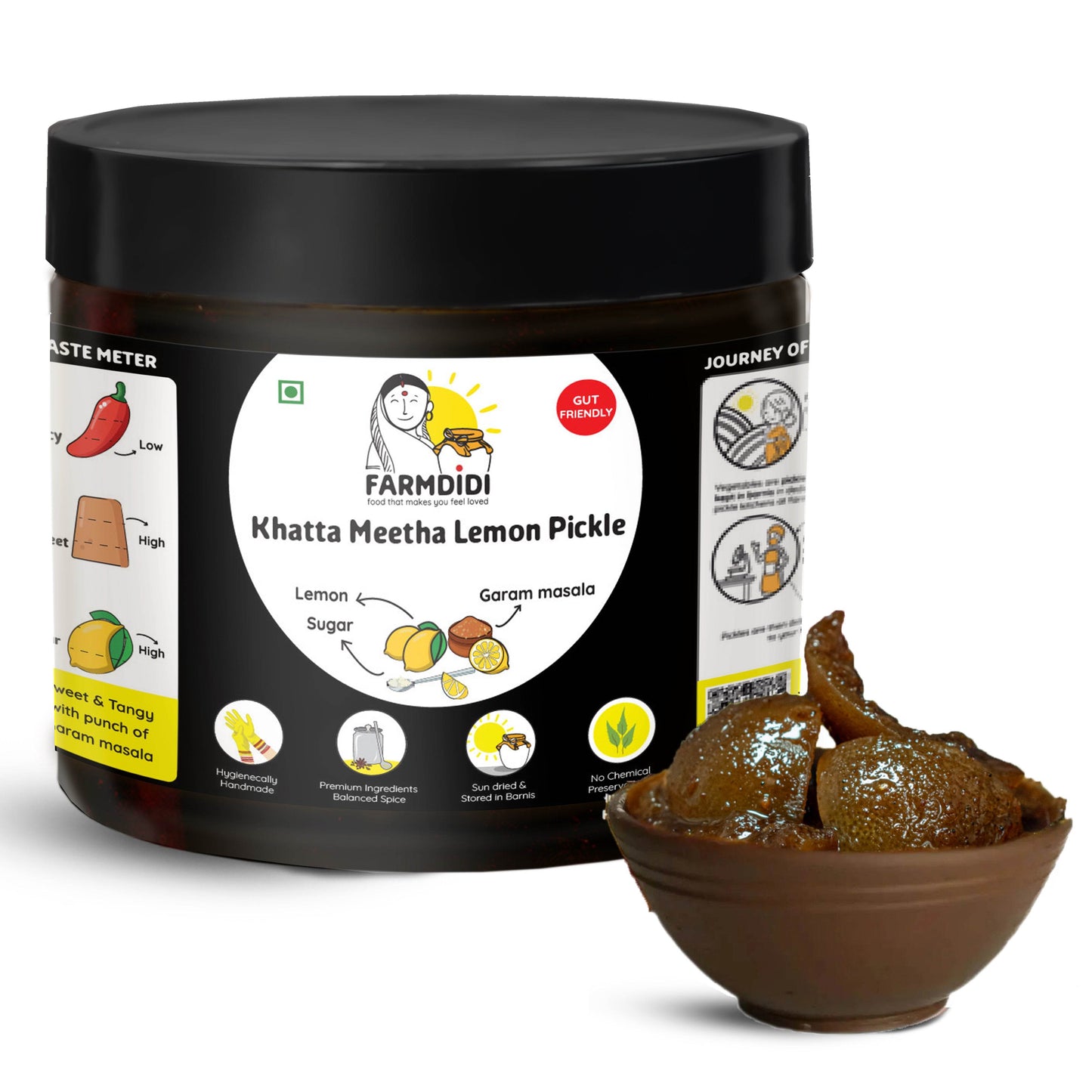 Khatta Meetha Nimbu Ka Achar | Sour And Sweet Lemon Pickle - www.farmdidi.com