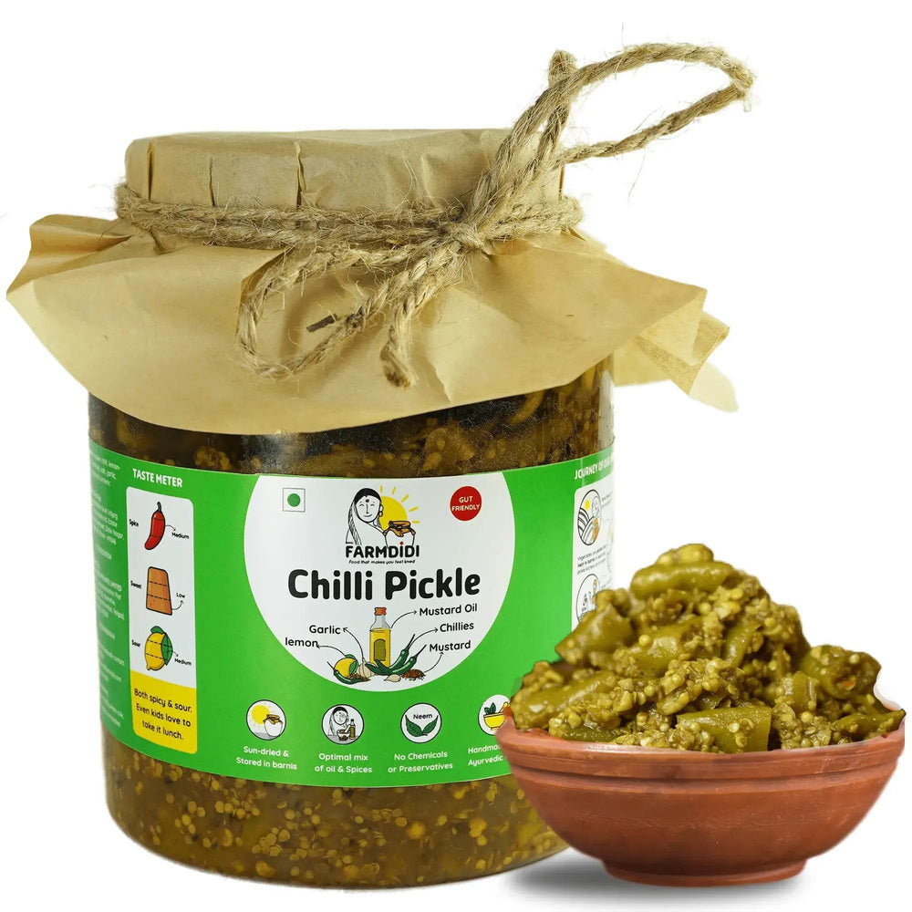 
                  
                    Green Chilli Pickle | Hari Mirch ka Achar - www.farmdidi.com
                  
                