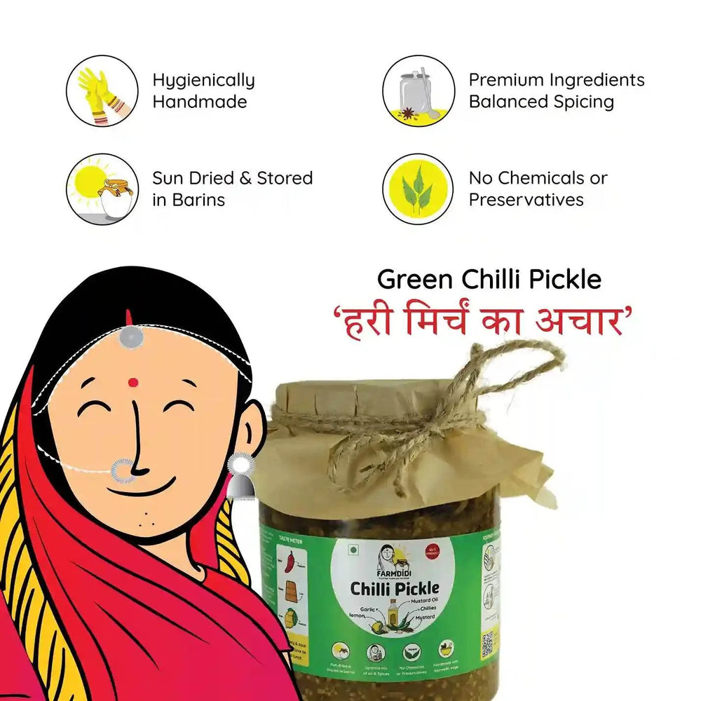 
                  
                    Green Chilli Pickle | Hari Mirch ka Achar - www.farmdidi.com
                  
                