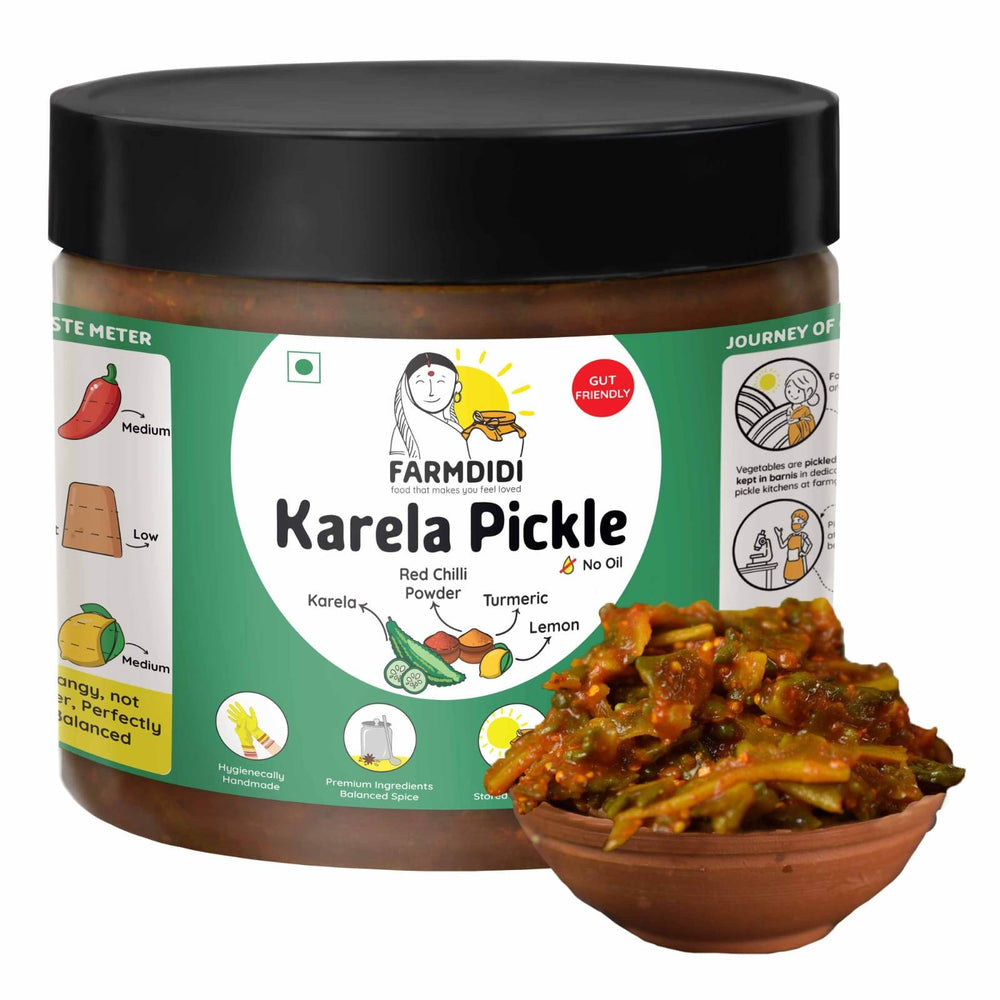 
                  
                    Bitter Gourd Pickle | Karela ka Achar - www.farmdidi.com
                  
                