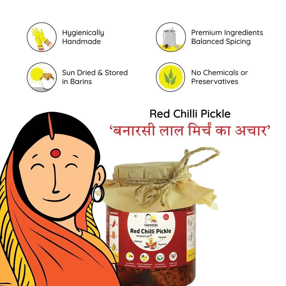 
                  
                    Red Chilli Pickle | Lal Mirch ka Achar - www.farmdidi.com
                  
                