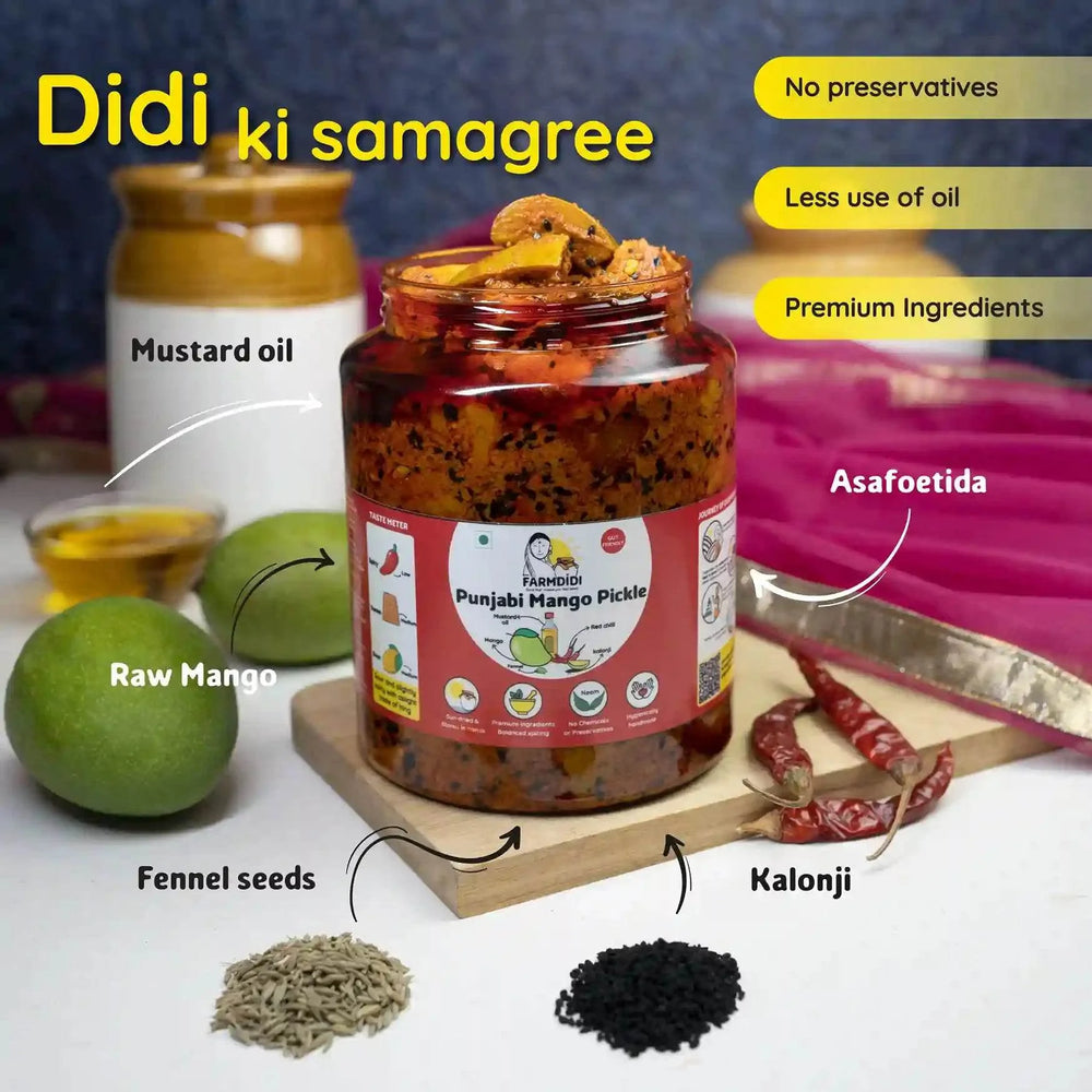 
                  
                    Punjabi Mango Pickle | Punjabi Aam Ka Achar - www.farmdidi.com
                  
                