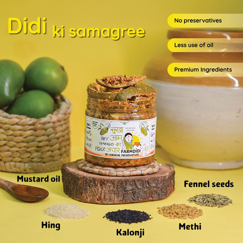 
                  
                    Dry Mango Pickle | Sukha Aam Ka Achar - www.farmdidi.com
                  
                