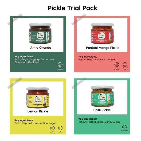 
                  
                    Pickles trial pack | Pack of 4 (75g each) - www.farmdidi.com
                  
                